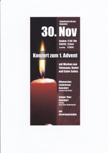 ADVENTSKONZERT 2014, Flyer