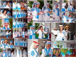 Auftritt 'Wesnjanka'-Chor in Bad Waldsee, Hofgartenklinik, Fotomontage Rudi Martin (collbrest 1)